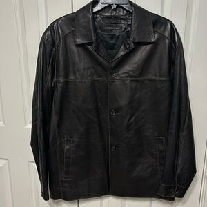 Andrew Marc Vintage Leather Car Coat